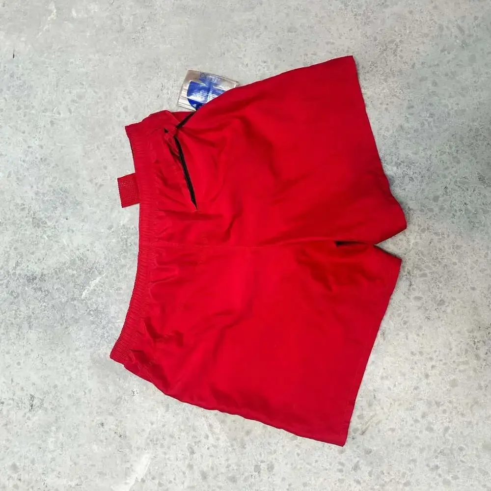 Speedo Vintage Red Nylon Swim Trunks - Large